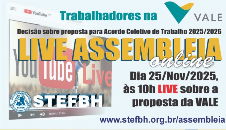 TRABALHADORES NA VALE DECIDEM SOBRE A PROPOSTA DA VALE PARA O ACT
